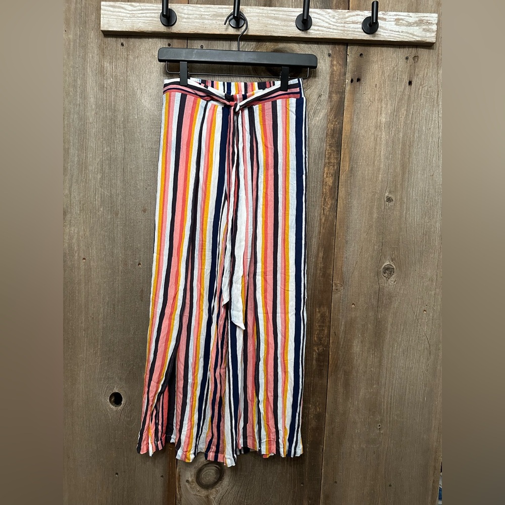 Xhilaration Palazzo Pants in Multicolored Stripe Pattern Size Small
